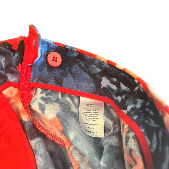 Women's Talbots Chatham‎ Red Blue Floral Pants Size 12 - Picture 5 of 5
